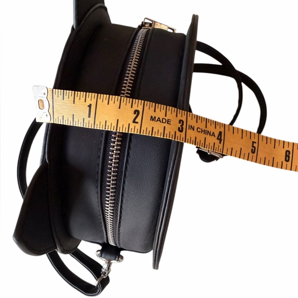 Black Cat with Ears Purse Crossbody, 8”, MAD Engine - Picture 6 of 7